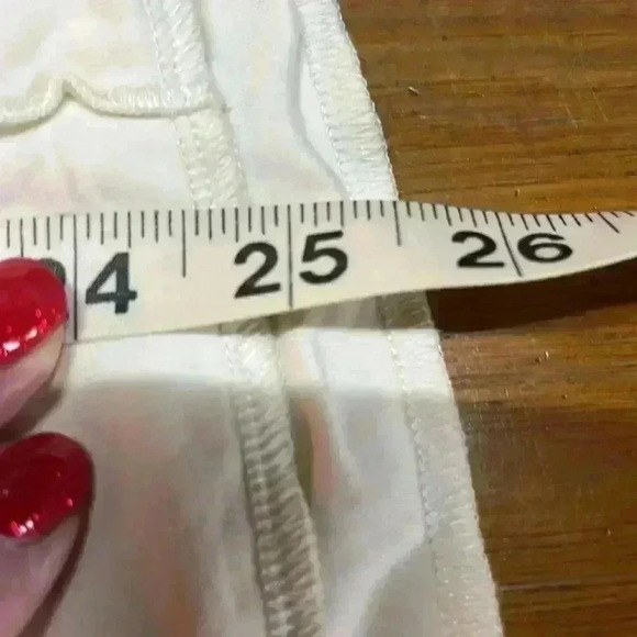 Oh Polly Not Over Yet Tee Ivory OS 4-6 Exposed Seams Short Sleeves Crew Unique - Picture 10 of 11